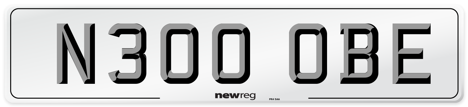 N300 OBE Number Plate from New Reg